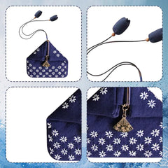Blossoms Sashiko Coin Purse Sashiko Kit for Beginners Japanese Sashiko Embroidery DIY Kit with Instructions