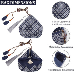Snow Sashiko Coin Purse Sashiko Kit for Beginners Japanese Sashiko Embroidery DIY Kit with Instructions