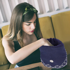 Circles and Diamonds Sashiko Coin Purse Sashiko Kit for Beginners Japanese Sashiko Embroidery DIY Kit with Instructions