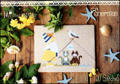 Fisherman By Madame Chantilly Counted Cross Stitch Pattern