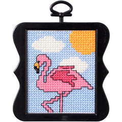 Flamingo Bird (14 Count) Beginning Minis Counted Cross Stitch Kit by Bucilla