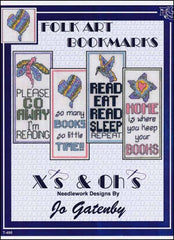 Folk Art Bookmarks By X's & Oh's  Counted Cross Stitch Pattern