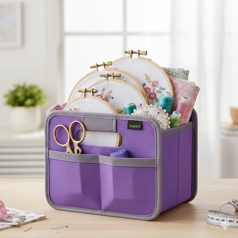 Mini Foldable Storage Box Cube Organizer by Meori -Marine Blue White ...