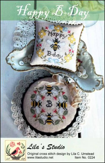 Happy B-Day by Lila's Studio Counted Cross Stitch Pattern