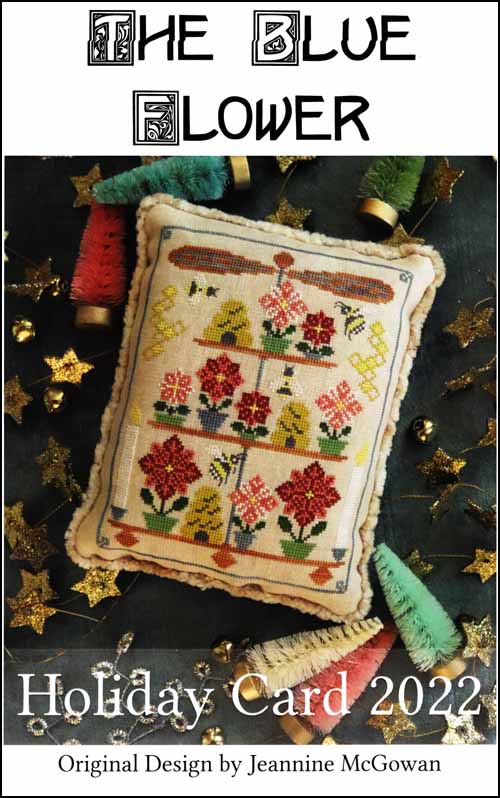 Holiday Card 2022 by The Blue Flower Counted Cross Stitch Pattern
