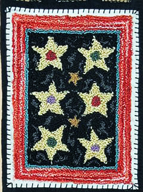 Homespun Stars Punch Needle Pattern from Linda Myers Designs