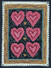 Homespun Hearts Punch Needle Pattern from Linda Myers Designs