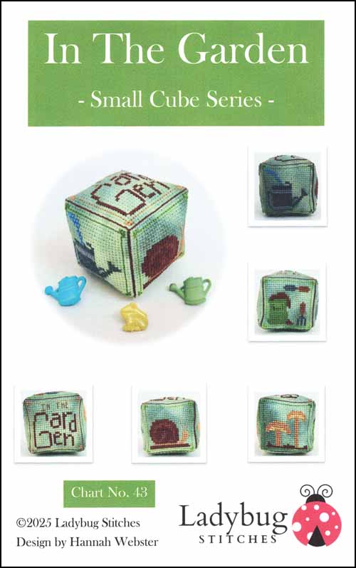 In The Garden- Small Cube Series - by Ladybug Stitches Counted Cross Stitch Pattern