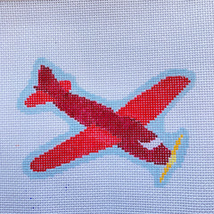 Little Plane Needlepoint Canvas By Alice & Blue