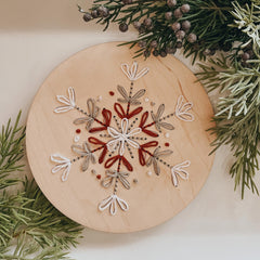 LOOPY SNOWFLAKE ORNAMENT EMBROIDERY KIT By HNB House Embroidery