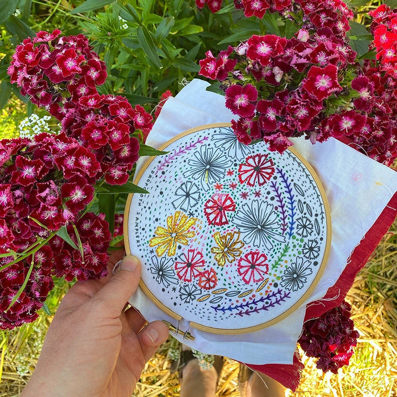 Embroiderd Sampler Meadow Embroidery Sampler from Dropcloth Samplers | The Artful Needleworker