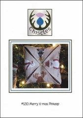 Merry X-mas Pinkeep by Thistles Counted Cross Stitch Pattern