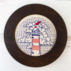 Dark Walnut Round Embroidery Hoop Frame For 5