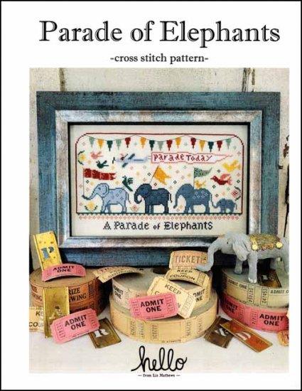 Parade Of Elephants by Hello by Liz Mathews Counted Cross Stitch Pattern