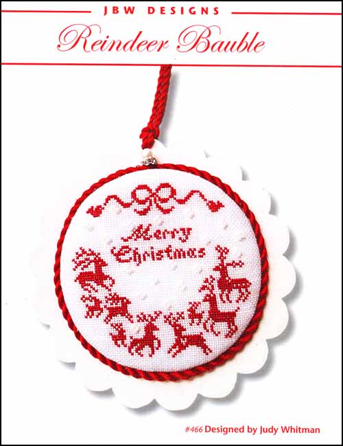 Reindeer Bauble by JBW Designs Counted Cross Stitch Pattern