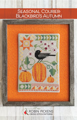 Seasonal Courier: Blackbirds Autumn By Robin Pickens Counted Cross Stitch Pattern