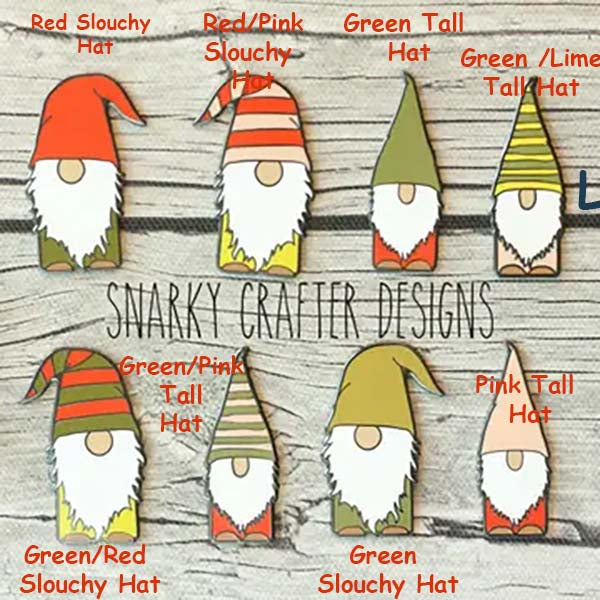 Christmas Gnome Enamel Needle Minder by Snarky Crafter Designs