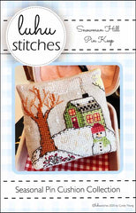 Snowman Hill Pinkeep Part of Seasonal Pin Cushion Series by Lulu Stitches Counted Cross Stitch Pattern