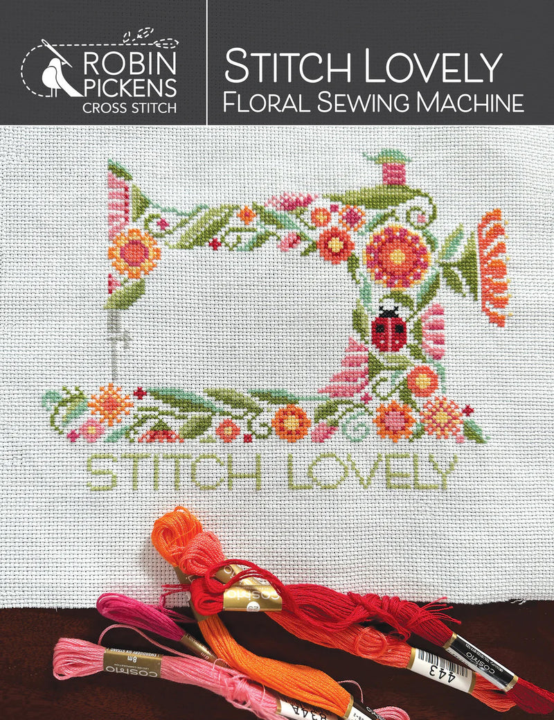 Stitch Lovely Floral Sewing Machine By Robin Pickens Counted Cross Stitch Pattern