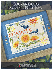 Summer Blue Jays - Courier Duos By Robin Pickens Counted Cross Stitch Pattern
