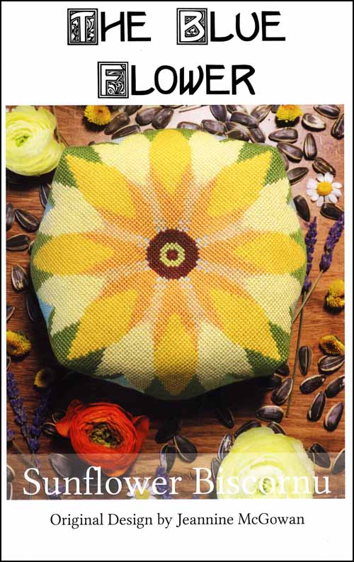 Sunflower Biscornu by The Blue Flower Counted Cross Stitch Pattern
