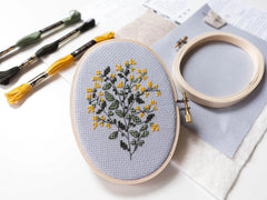 Sunlit Buttercup Cross Stitch Kit from Junebug and Darlin