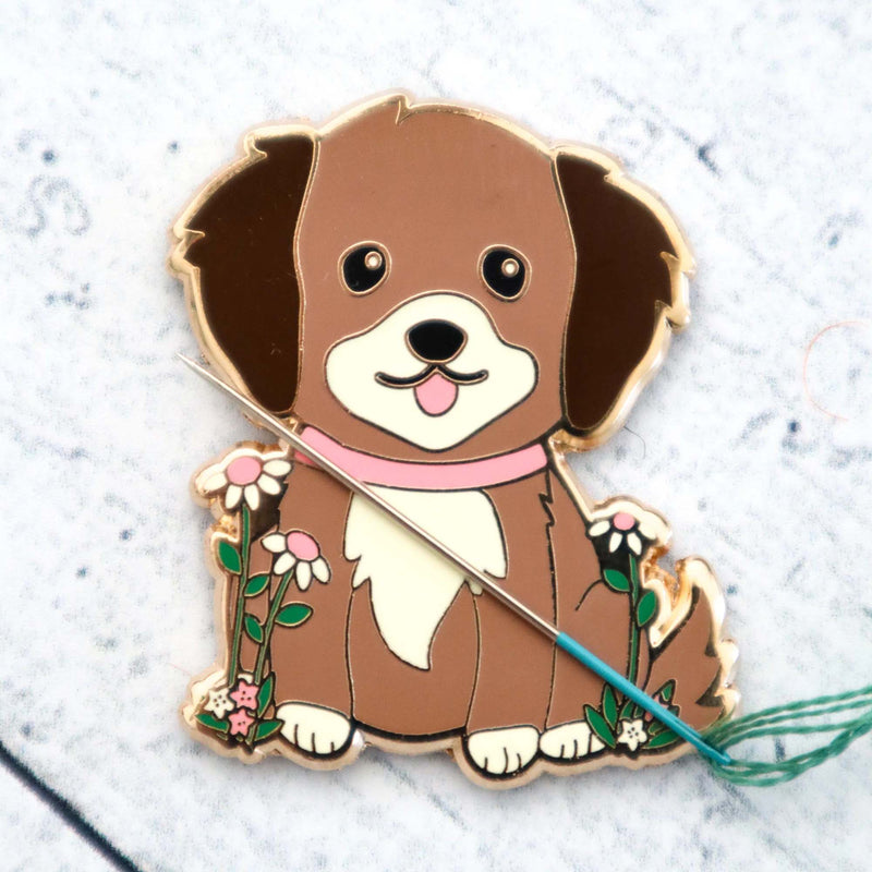 Daisy Puppy Magnetic Needle Minder by Flamingo Toes