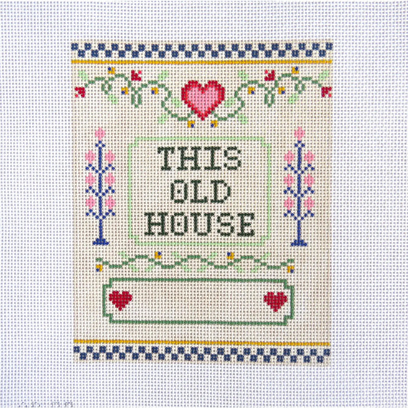 This Old House - 13 Mesh Needlepoint Canvas By Alice & Blue