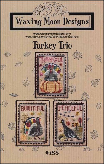 Turkey Trio By Waxing Moon Designs Counted Cross Stitch Pattern