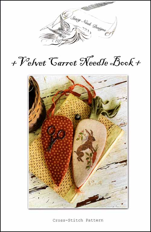 Velvet Carrot Needle Book By Stacy Nash Primitives Counted Cross Stitch Pattern