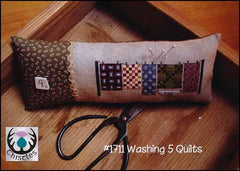 Washing 5 Quilts by Thistles Counted Cross Stitch Pattern