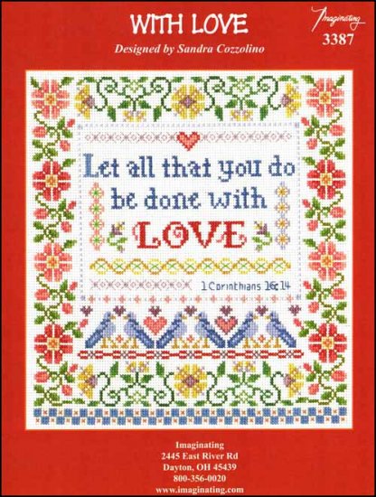 With Love by Imaginating Counted Cross Stitch Pattern