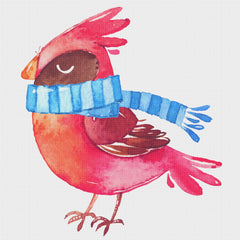 Contemporary Bird in a Knit Scarf Hand Embroidery Pattern