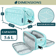 Deluxe Organizer Bag- 3 Inner Sections- Sewing Supply Organizer with Pockets By Pavilia-Teal Chevrons