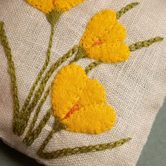 Linen Lavender Bags Embroidery Kit -Spring Garden-  From Corinne Lapierre Limited