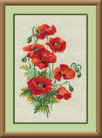 Wild Poppies by Riolis Counted Cross Stitch Kit