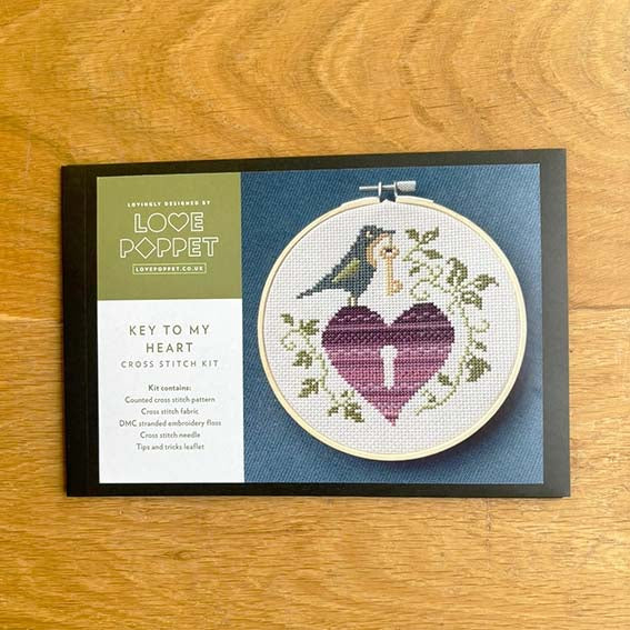 Key To My Heart - Cross Stitch Kit By Love Poppet