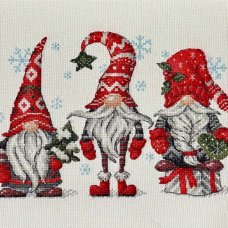 Christmas Gnomes by Riolis Counted Cross Stitch Kit