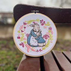 Beatrix Potter - Peter Rabbit & His Mother Embroidery Kit From Craft Kit Company