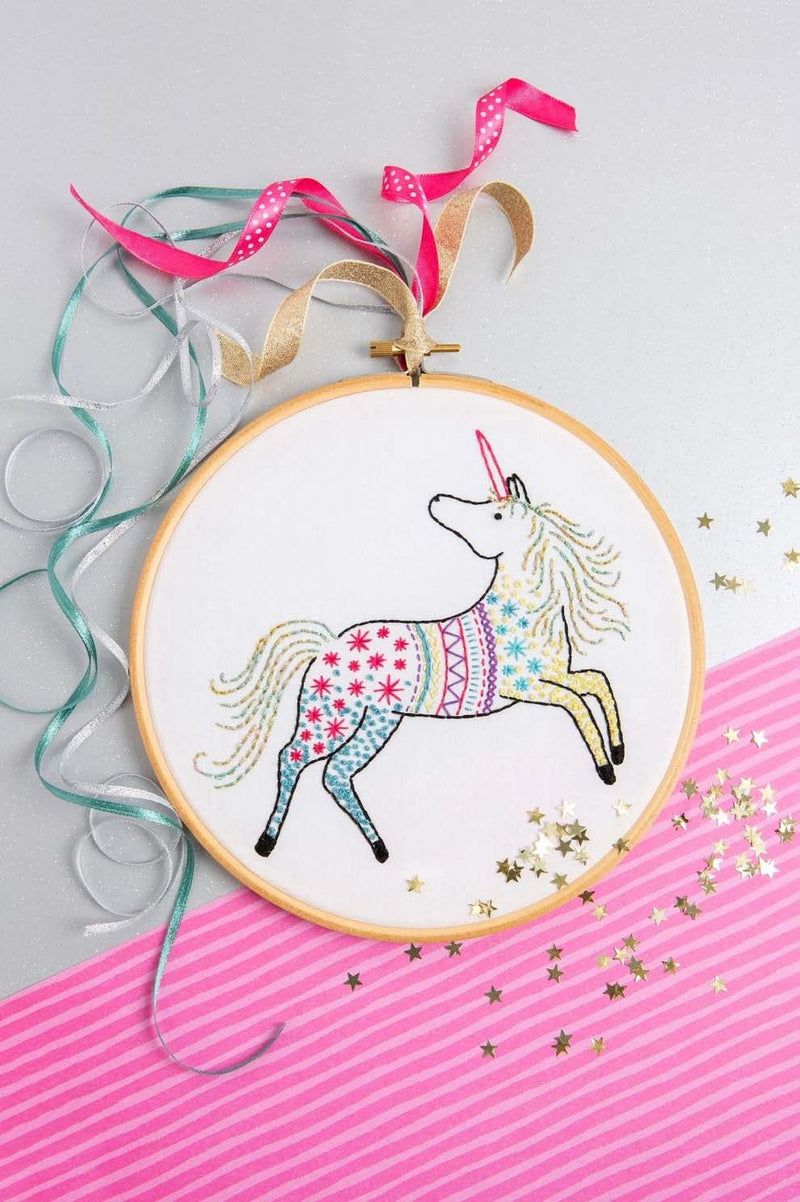 Unicorn Embroidery Kit  Complete Craft Kit For Beginners From Hawthorn Handmade