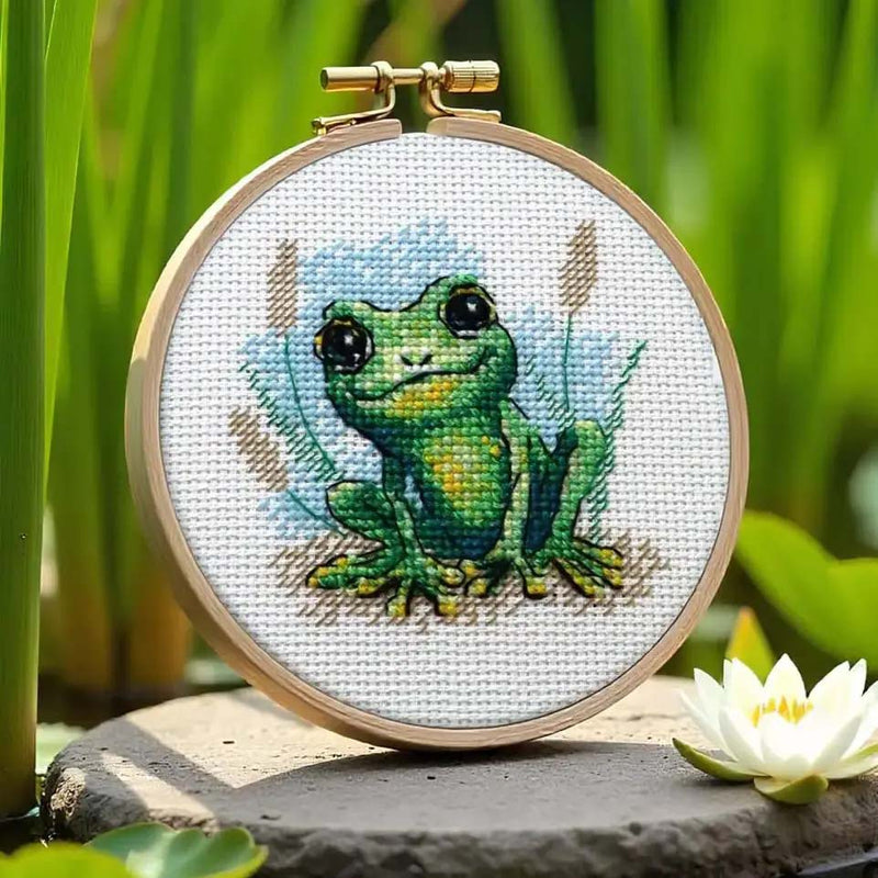 Little Hoppity Frog by Riolis Counted Cross Stitch Kit