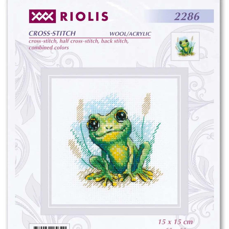 Little Hoppity Frog by Riolis Counted Cross Stitch Kit