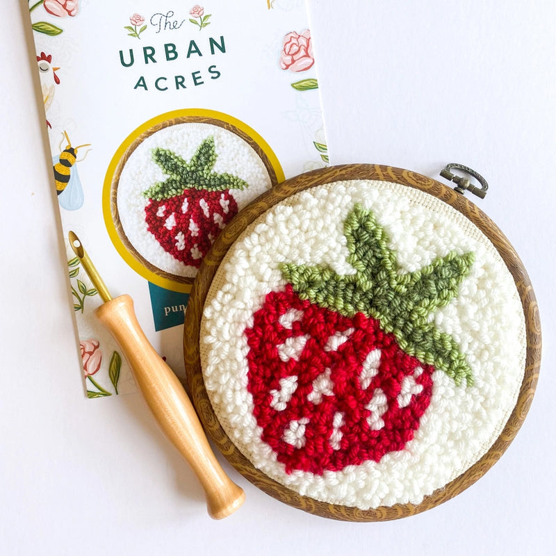 Strawberry Punch Needle Kit from Urban Acres