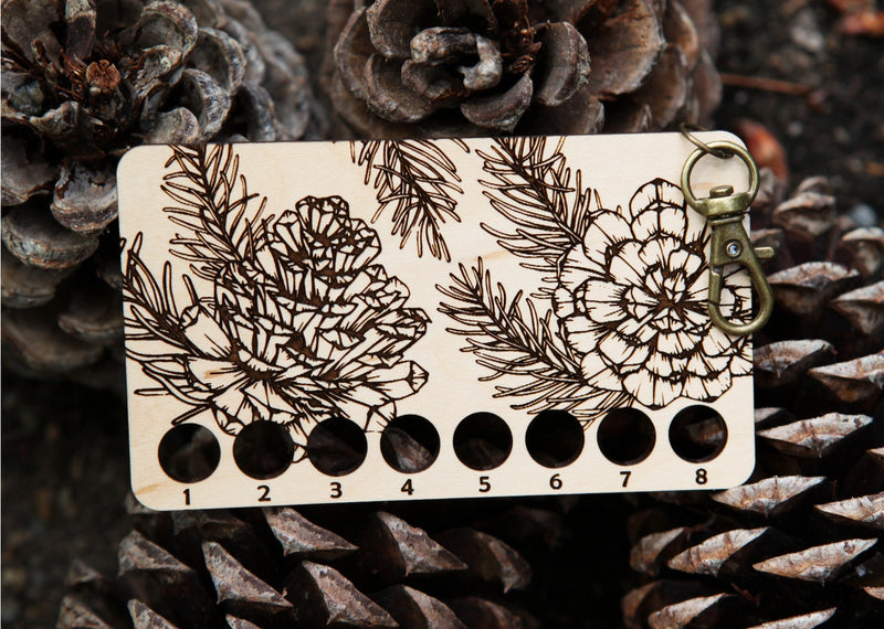 Pine Tree Embroidery Floss Maple Storage Holder From Sunrise Grove