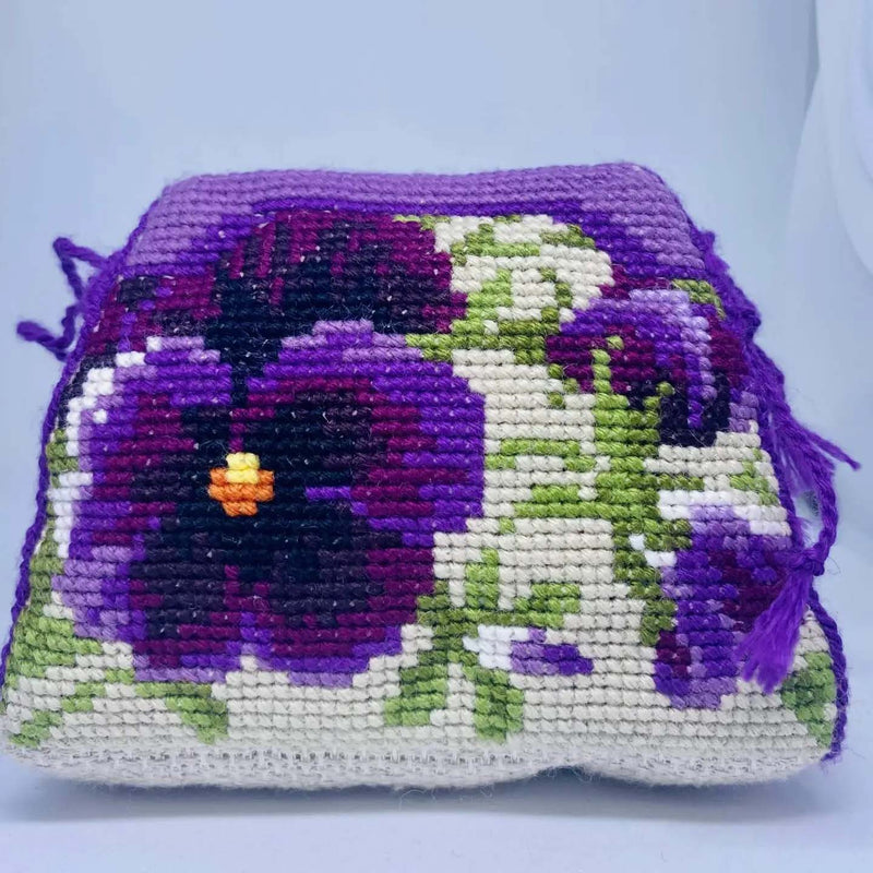 Pansy Pincushion by Riolis Counted Cross Stitch Kit