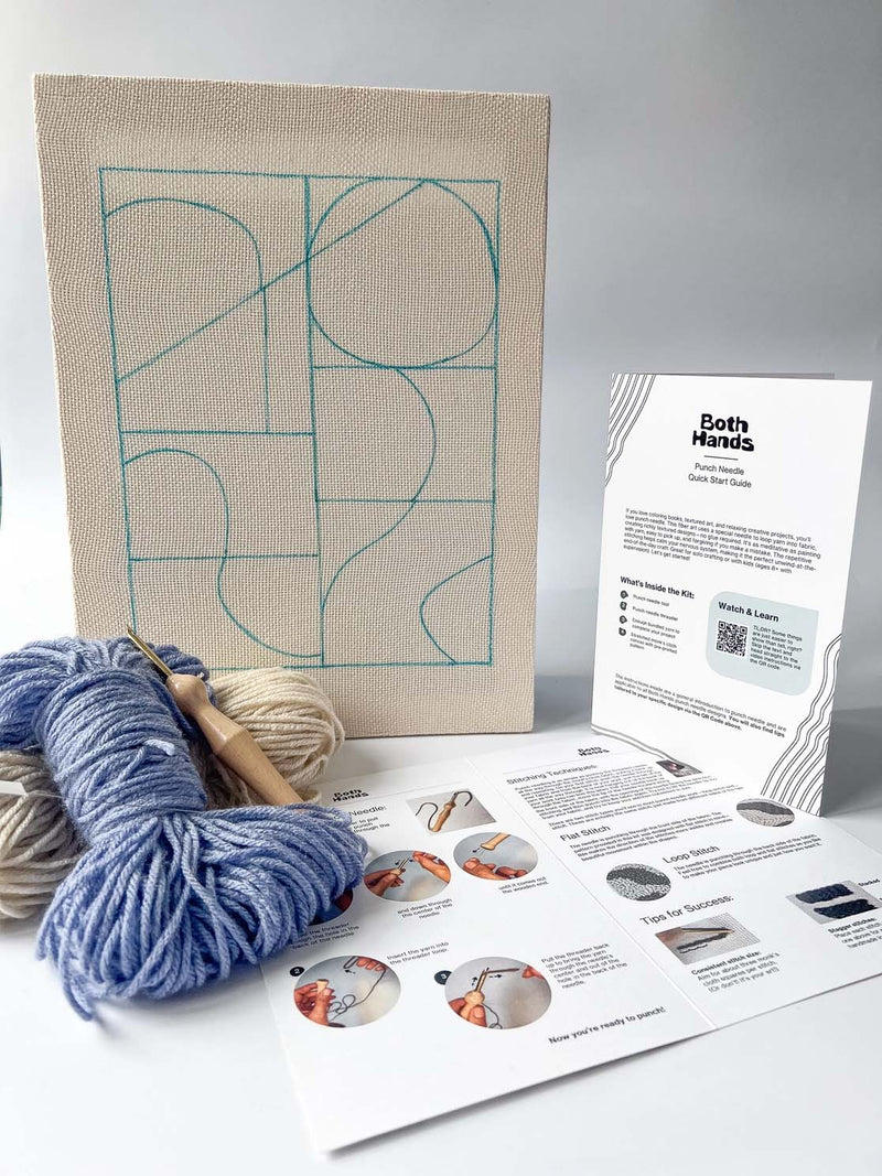 "Fractal" - Beginner Punch Needle Kit - Wall Art From Both Hands Crafts