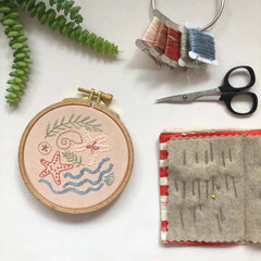 Seaside Treasures- Beach Embroidery Kit For Beginners By MCreativeJ