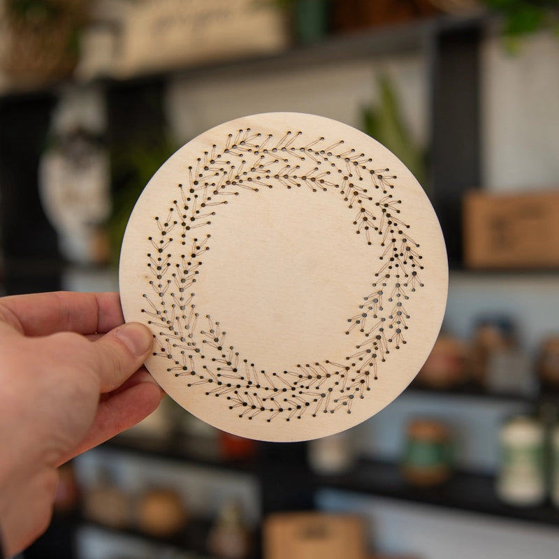 Lavender Wreath Wooden Ornament Embroidery Kit By Still Magnolia