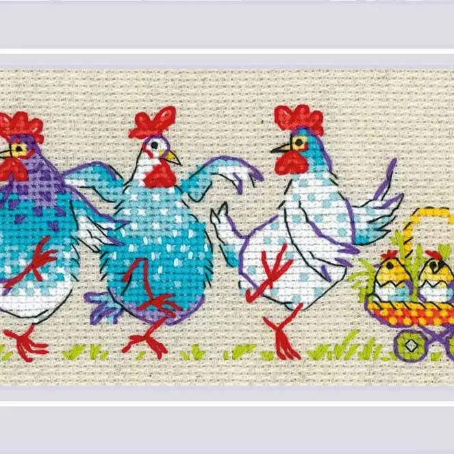 Chicken Cluck-Cluck!!! by Riolis Counted Cross Stitch Kit