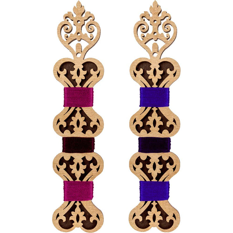 Ornate Wooden Thread Bobbins - Thread Organizers #6 From Hobby Jobby